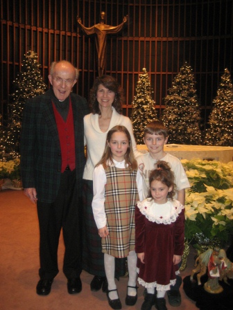 Monsignor, Dana and family at IC Church Fayetteville, NY 2006.