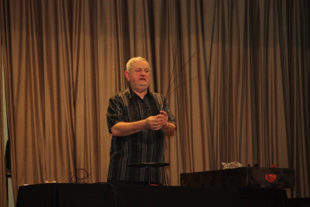 Richard Haslam's floral demonstration with cane.