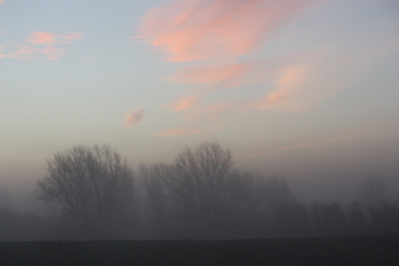 A foggy start to the day in December.