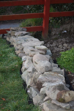 The rock wall (so far).