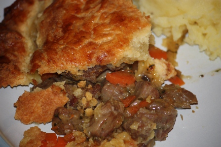 Kerry pie with mashed potatoes.