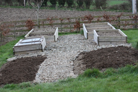 Finished stone pathway.