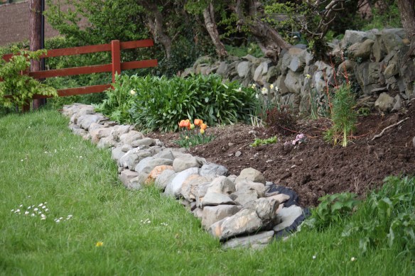 The ditch wall garden.