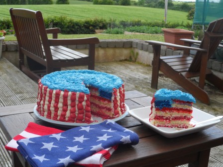American flag cake.