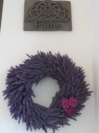 Wreath with our Failte (Welcome) plaque.