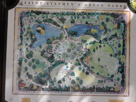 St. Stephen's Green Park map.