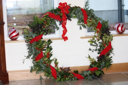 Finished Christmas wreath