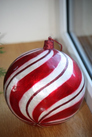 New addition this year. (Huge) Red Christmas ball.