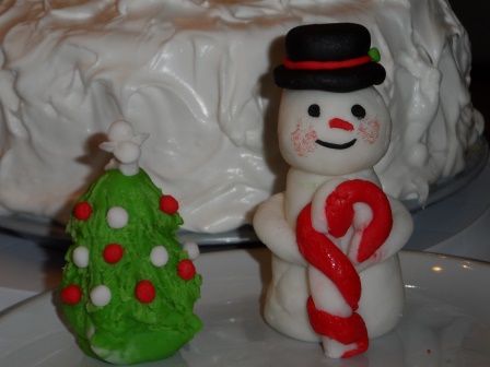 Snowman cake topper