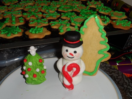 Snowman with some cookies
