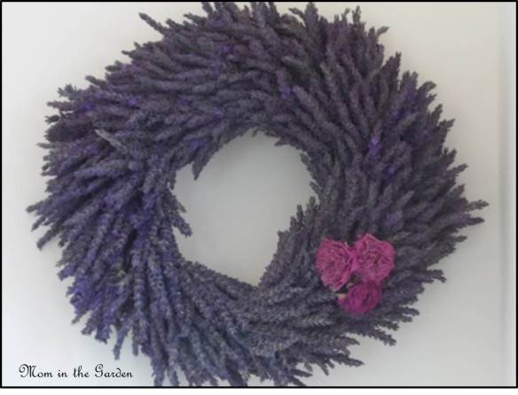 Lavender wreath with dried roses