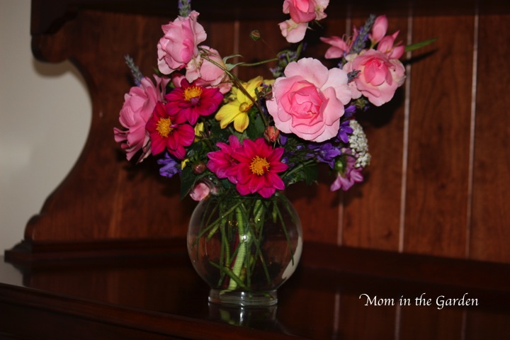 A pink, purple, and yellow look