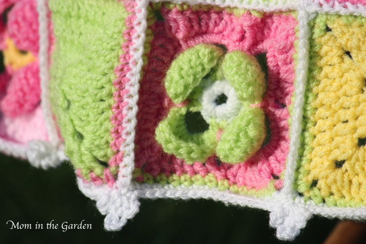 green flower up close