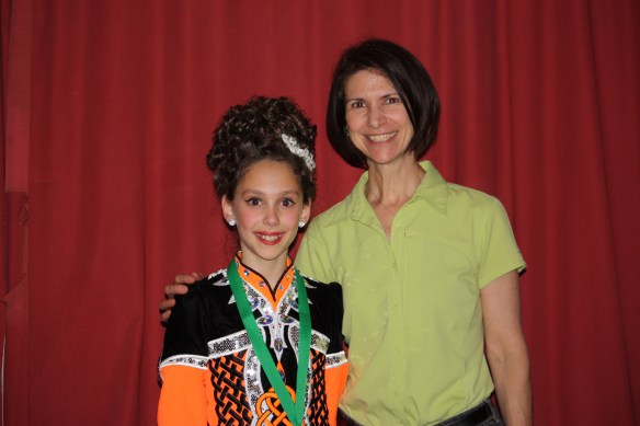 A very proud moment for mom and daughter