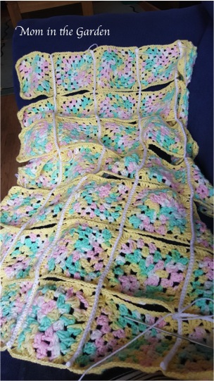 crocheting everything together