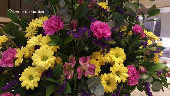 flowers in the hotel lobby