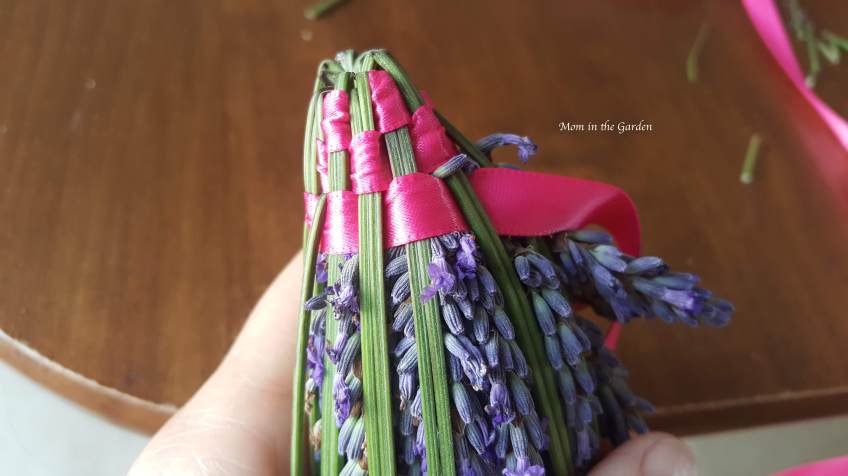 Lavender Wand being made