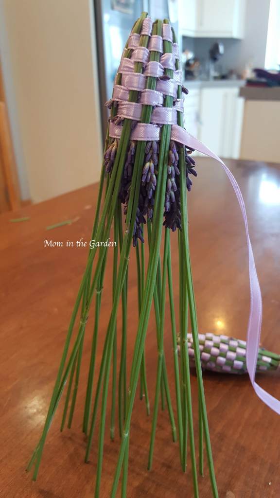 Lavender wand standing lavender ribbon
