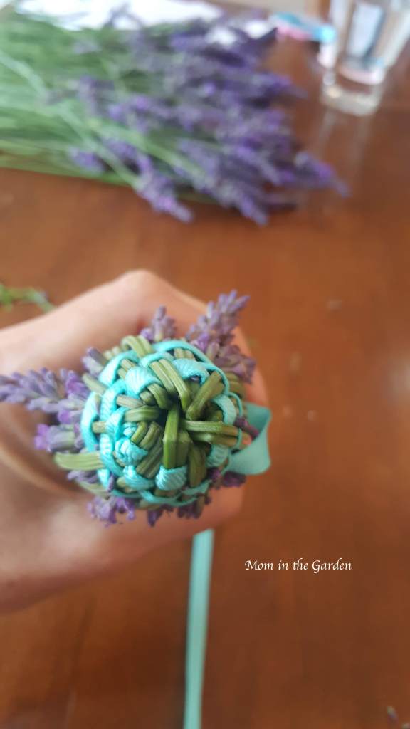 Lavender wand top view