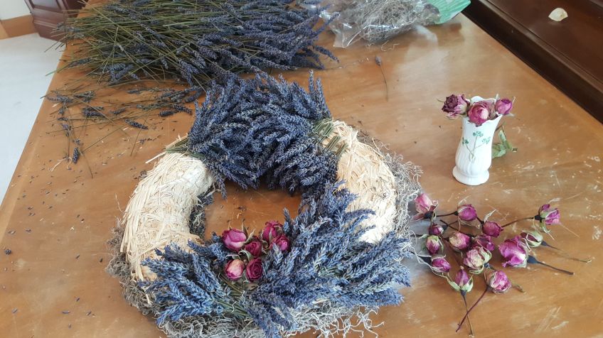 Lavender Wreath beginning