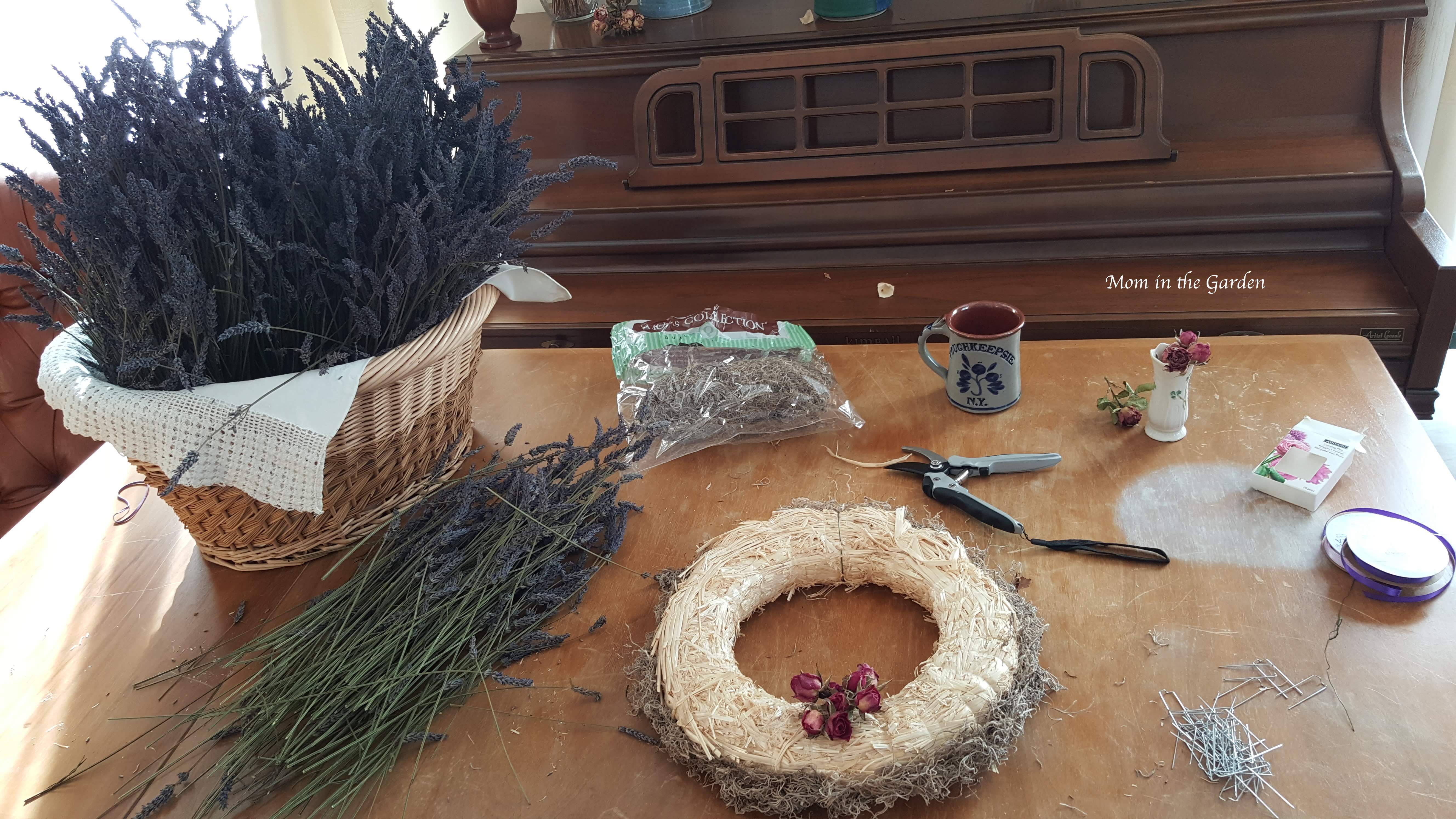 Lavender Wreath set up