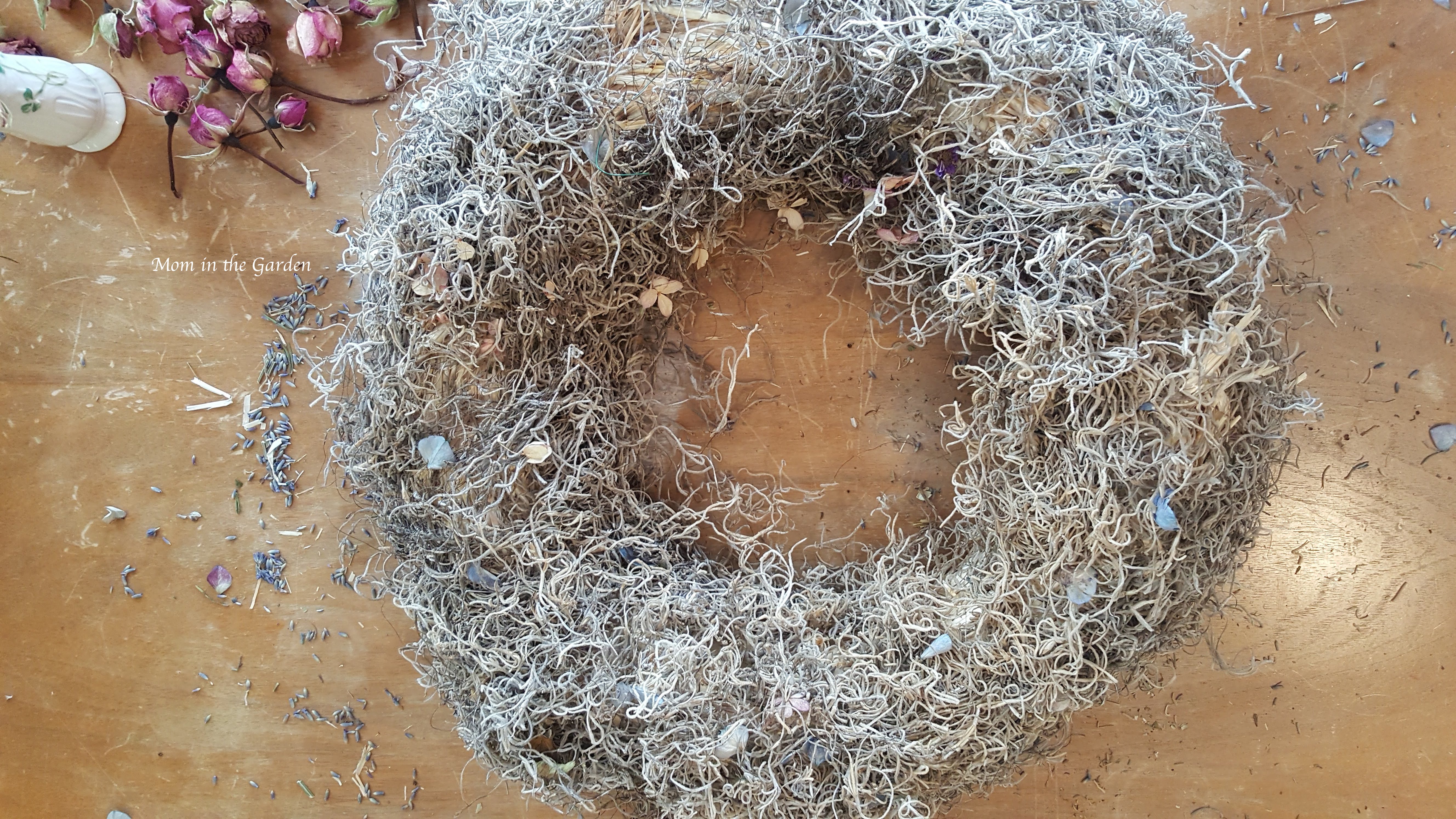 Spanish Moss covered wreath