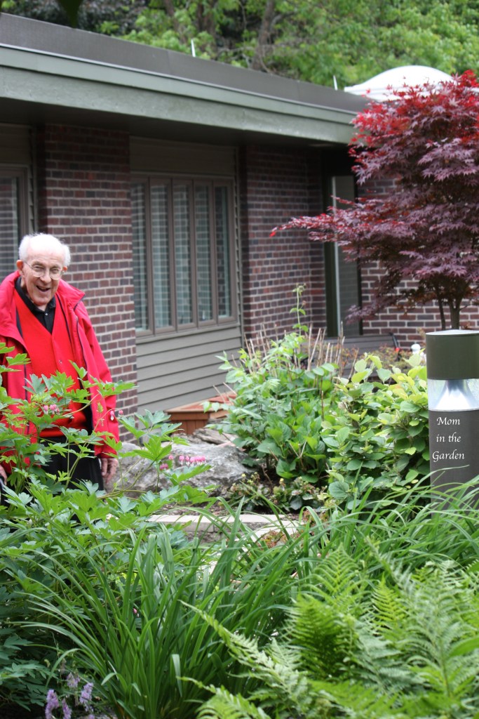 June 2013 Monsignor McCloskey in the garden