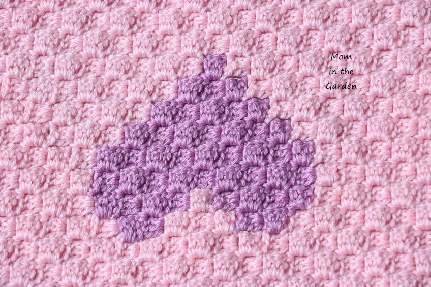 c2c single upsidedown blackberry heart