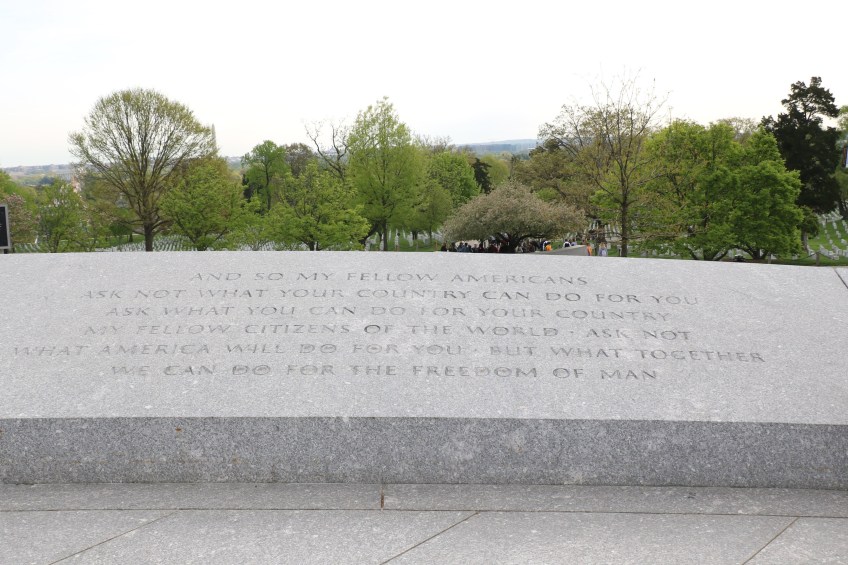 JFK's famous quote at Arlington National Cemetery
