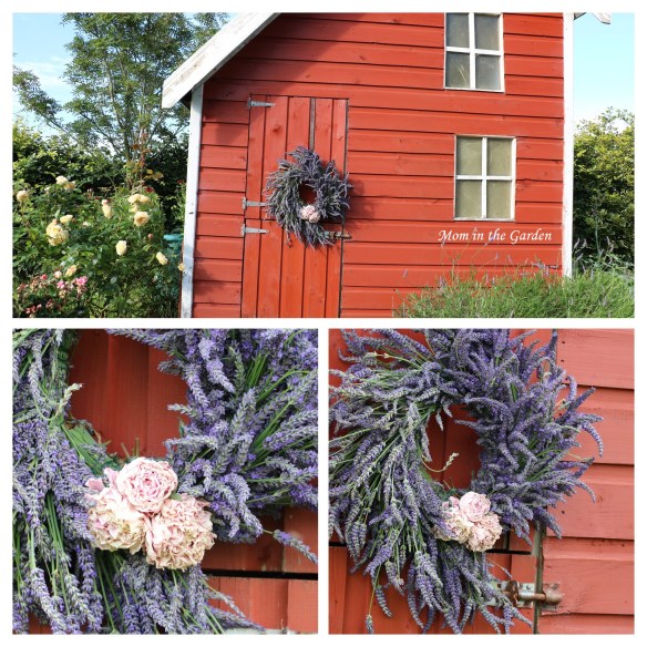 Wreath on playhouse collage