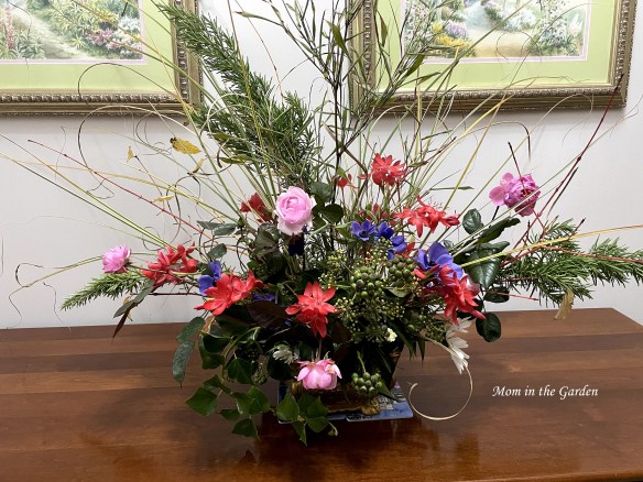inside flower arrangement