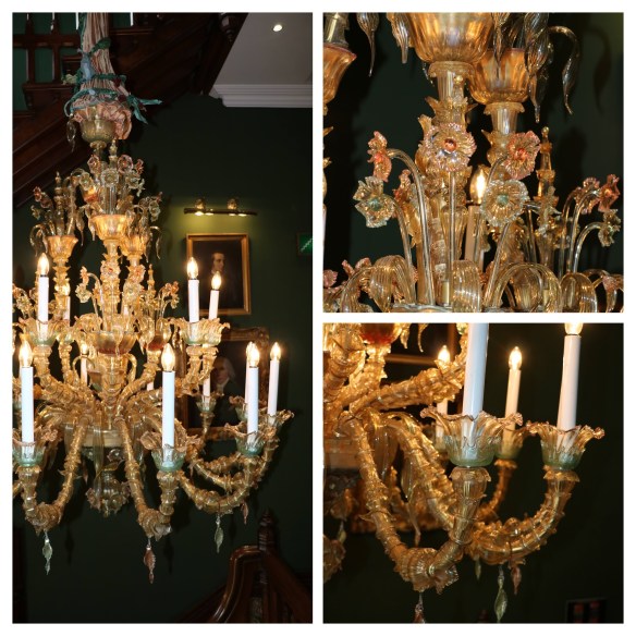 chandelier at Ashford castle