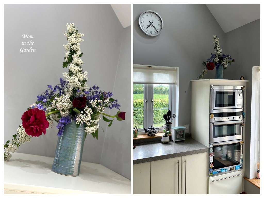 floral arrangement in kitchen