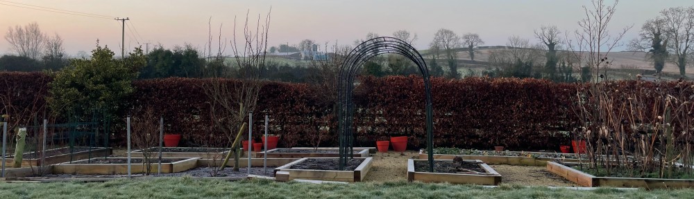 view of garden in winter