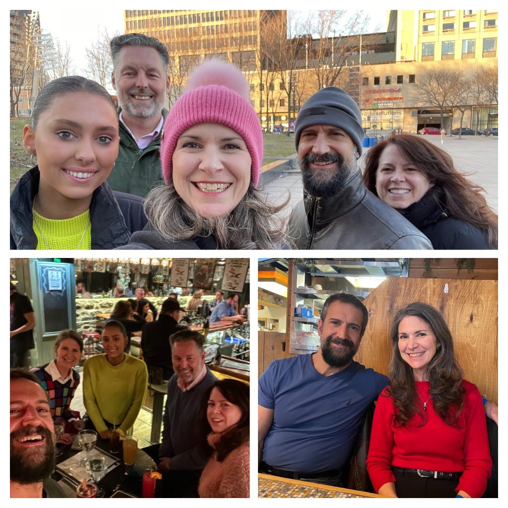 collage of family pictures in Montreal