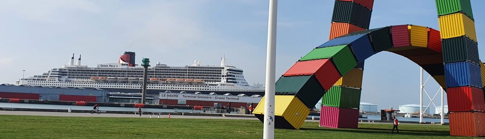 Queen Mary II in port at Le Havre, France